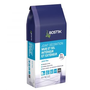 Bostik Joint d&eacute;coration mur et sol GRIS ANTHRACITE 2,5 KG
