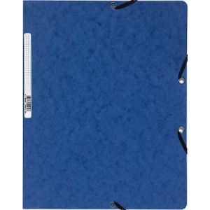 Exacompta 55412E - Chemise à élastique Carte lustrée, coloris bleu
