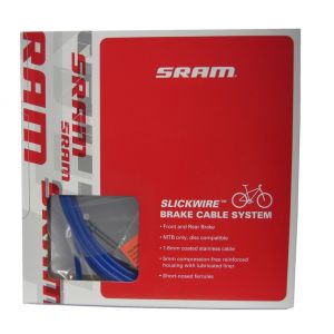 Image de Sram Kit Slick Wire VTT câble et gaine de frein 1,6 mm Bleu