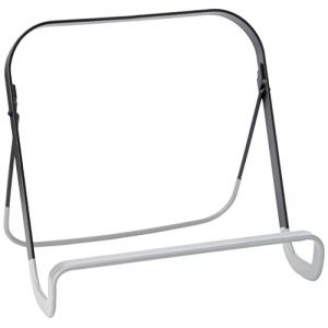 IDesign support tablette, porte tablette et livres de cuisine en métal pour le plan de travail, repose tablette pour la cuisine, noir mat