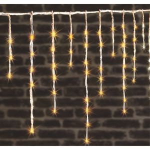 Rideau lumineux L 8 m 480 LED Blanc chaud 80 Tombées effet neige 4 vitesses