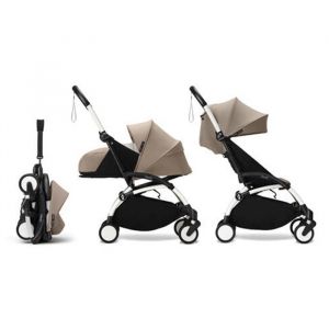 Stokke Poussette YOYO 3 Pack 0+ et 6+ Taupe / Cadre Blanc