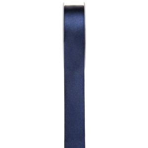 Ruedelafete Ruban satin double face 25 mm x 25 mètres, Marine