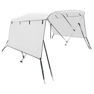 VidaXL Toit Bimini &agrave; 3 arceaux parois lat&eacute;rales 183x(137-152) x137 cm