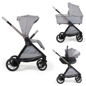 Chicco Poussette Trio Bellagio + Nacelle Flexi + Siège-auto First Seat Recline I-size Lunar Rock