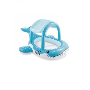 Image de Intex Piscinette ombrelle baleine - l 211 x l 185 x h 109 cm - pvc - bleu