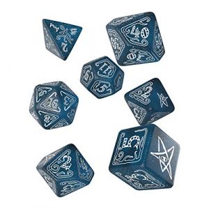 Q workshop Call of Cthulhu pack dés Abyssal & White (7) - - Dés