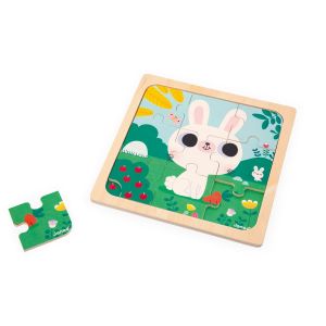 Janod Puzzle en bois 9 pcs Lapin