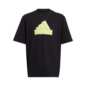 Adidas Future Icon Logo T-shirt Garçons - Noir, Jaune Lemon