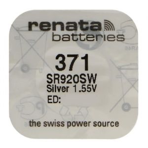 Renata Pile bouton Silver Oxyde 371 / SR920 SW 0% mercure