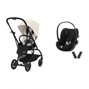 Cybex Poussette Duo Eezy S Twist+ 2 BLK Canvas White + CLOUD G i-Size Magic Black