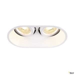 SLV Encastré de plafond intérieur HORN, double, blanc, GU10/QPAR51, 25W max