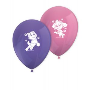 Image de Procos 8 Ballons en latex Pat' Patrouille Skye + Everest - Couleur Rose - Taille Taille Unique