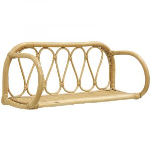 Aubry Gaspard Etagère murale en rotin naturel 1 niveau Beige