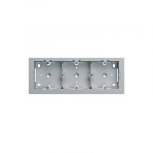 Hager Bo&icirc;tes saillie Gallery - Lot de 5x Boite saillie triple gallery titane (WXA683T)