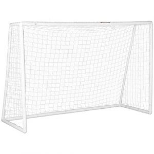 But de football cage de foot - dim. 2,4L x 0,9l x 1,8H m - PVC blanc