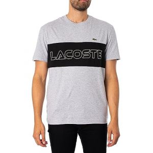 Lacoste T-shirt Colour Block Homme - Grey, Grey - Taille S