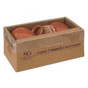 Lot de 2 T es à Café "Alicante" 10cl Terracotta Prix