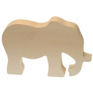 Corvus Kids At Work éléphant artisanal junior 15 cm bois brun