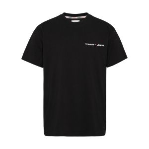 Tommy Jeans T-shirt droit coton signature et drapeau Noir - Couleur Noir - Taille M