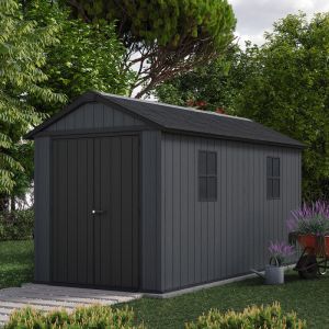 Keter Abri de jardin NEWTON PLUS 7513 L230 x P413 x H246 cm 9,5 m² coloris gris anthracite