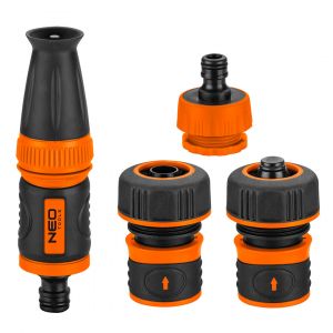 Kit 3/4" avec pulv&eacute;risateur droit, robinets et raccordement au robinet - NEO TOOLS