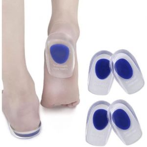 2 Pcs Talonnette Gel Talonnettes Semelle Silicone Talon Coussin Pour Soulager Douleur Tendon Achille Tendinite, Taille 40 ¿ 45 Bleu.