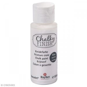 Image de Rayher Peinture craie verre (Chalky Finish) blanc 59ml