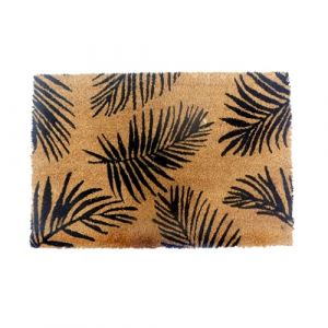 Relaxdays Paillasson en Coco, Motifs de Plantes, 60 x 40 cm, antid&eacute;rapant, ext&eacute;rieur & int&eacute;rieur.