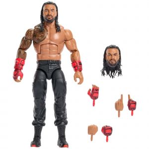 Mattel WWE Figurine articul&eacute;e &Eacute;lite Grands Champions Roman Reigns de 15 cm, avec Mains interchangeables et Tenue de Combat (Les Styles Peuvent Varier), JHV14