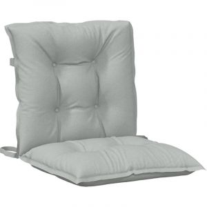 VidaXL Coussins De Chaise À Dossier Bas Lot De 2 Gris Clair Mélangé