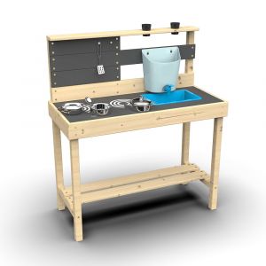 TP Toys Cuisine extérieur Bois avec ustencils dim 75 x 33.5 x 85.7cm