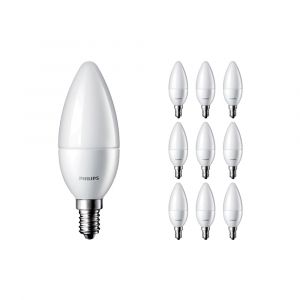 Philips Lot 10x Corepro LEDcandle E14 D&eacute;polie 2.8W 250lm - 827 Blanc Tr&egrave;s Chaud | &Eacute;quivalent 25W