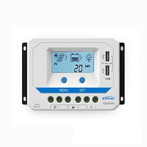 Epever PWM Laderegler VS3024AU 30A 12V/24V Auto work Charge Controller mit LCD Dispaly USB Anschluss
