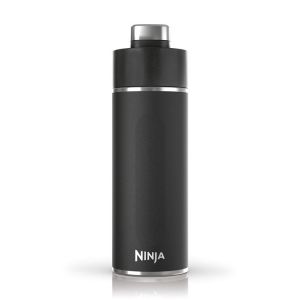 Ninja Thirsti Bouteille et flasque 700 ml avec couvercle &eacute;tanche, con&ccedil;ue pour boissons gazeuses, chaudes et froides. Voyage/sport. Triple isolation, bouteille en acier inoxydable, Noir, DW2401EUUKBK