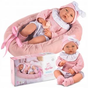 Poup&eacute;e b&eacute;b&eacute; interactive 41 cm avec cocon sons r&eacute;alistes &ndash; Kinderplay Lili (KP3513)