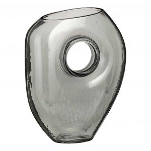 Mica Decorations Jay Vase - L18 x L8 x H23 cm - Verre - Gris