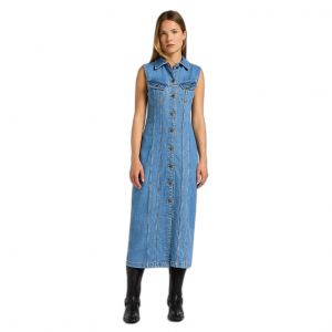 Lee Filters Robe en jean slim long femme
