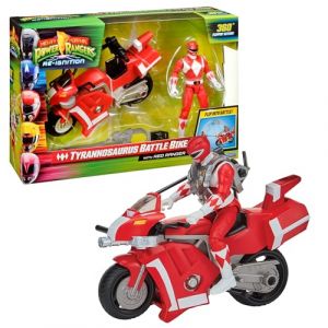 Power Rangers, Véhicule Deluxe, avec Figurine 15 cm, Ranger Rouge - Jason Lee Scott, pour Les Enfants dès 4 Ans, PWG04