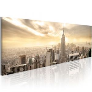 Image de Artgeist Tableau - New York City among the clouds 135x45