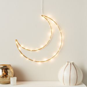 Lights4Fun Lune Lumineuse Osby Dorée