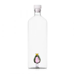 Image de Ichendorf Milano Bouteille, Cactus Fleur Rose, Collection Desert Plants, 115 cl, Verre borosilicate, Fait à la main