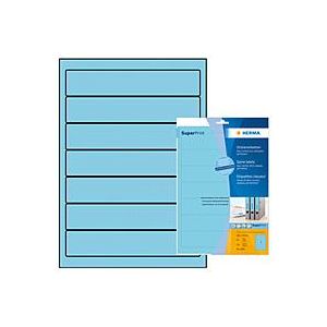 Herma 5093 - Etiquettes Superprint pour classeur, 192 x 38mm, bleu