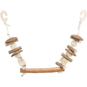 Trixie Balançoires pour oiseaux ronger en noix de coco/bois/rotin