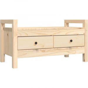 Helloshop26 - Banc banquette d'entr&eacute;e 80 x 40 x 43 cm bois de pin massif