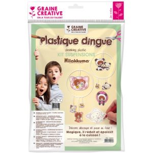 Graine Créative Kit Plastique Dingue - Suspensions Kawaii Rilakkuma - 2 pcs