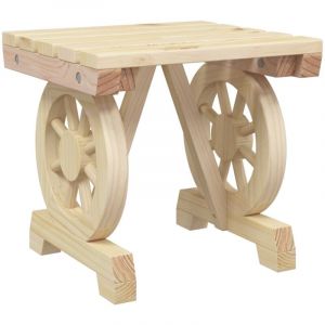 VidaXL Repose-Pied de Jardin, Table Basse, Tabouret de Bar, Meuble de Patio Terrasse Balcon Arrière-Cour Extérieur, Marron Bois Massif Sapin