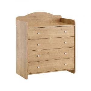VOX Commode à langer 4 tiroirs Megeve Bois