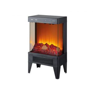 Purline Cheminée électrique de 2kW au design moderne noir - Noir