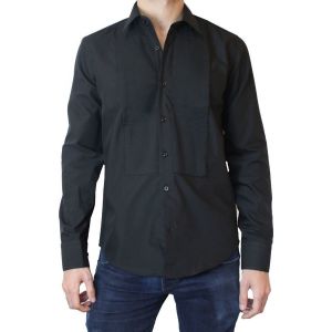 Kebello Chemise Chemise plastron Noir H